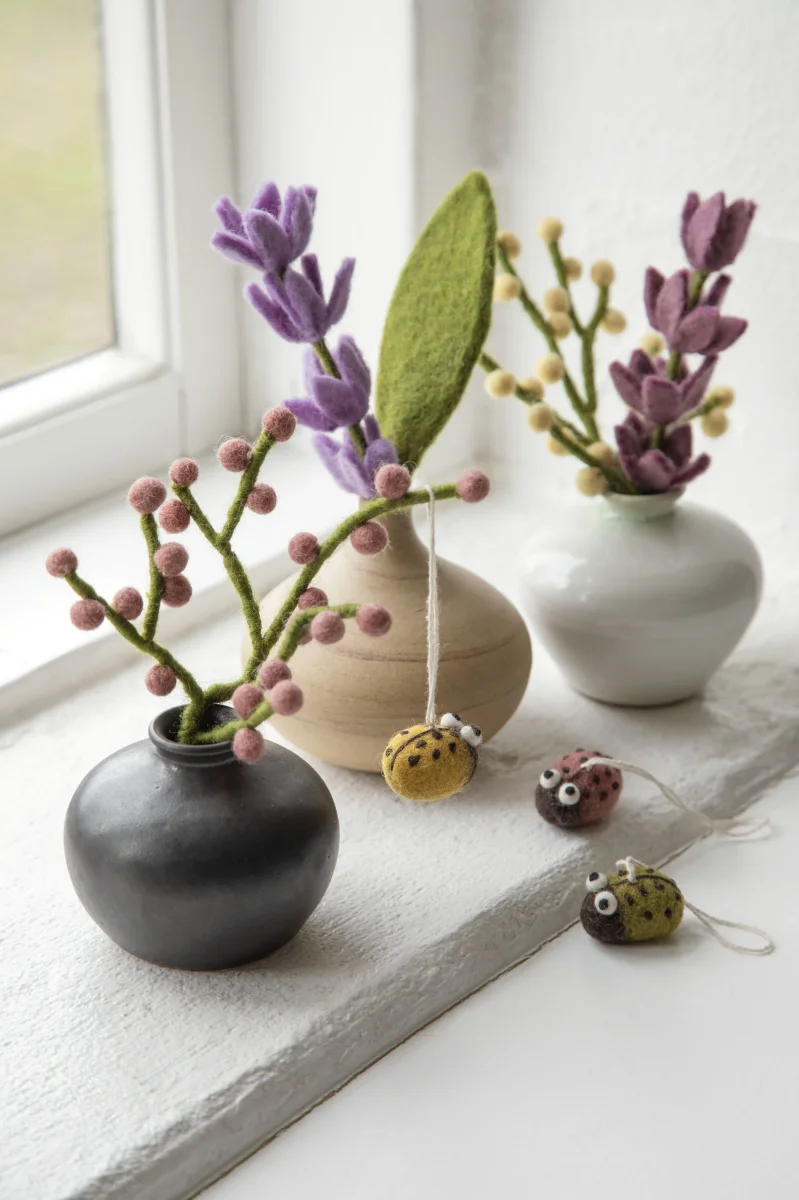 Gry & Sif Mini takjes met bessen wit / rood / dusty rouge of yellow - Afbeelding 8