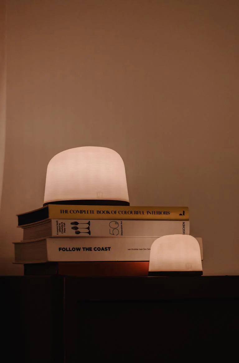 Atelier Pierre Fondant small set van 3 oplaadbare lampen lichte eik - Afbeelding 4