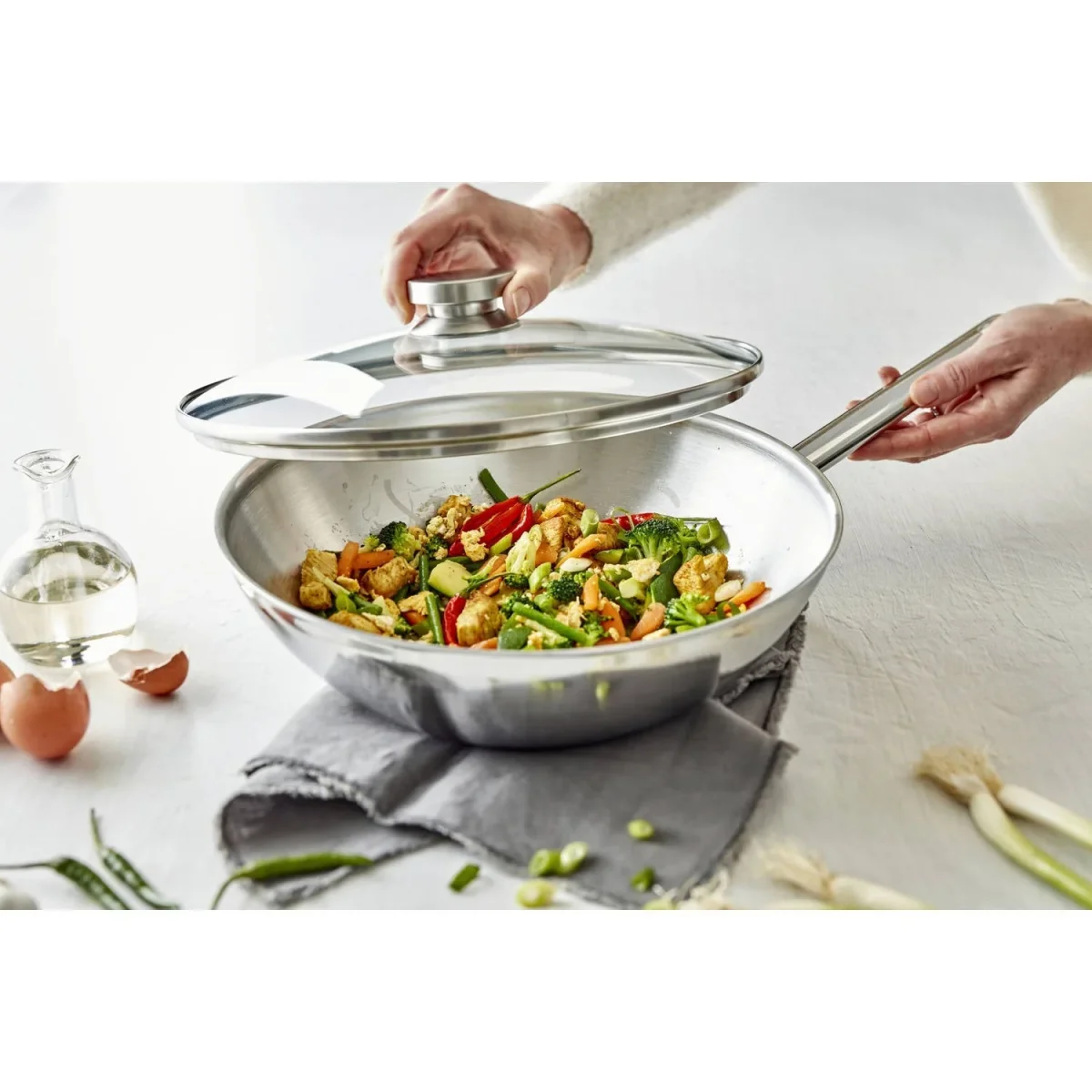 Demeyere Apollo 7 Wok 26cm - Afbeelding 4