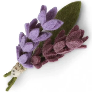 Gry & Sif Lavendel met blad in vilt