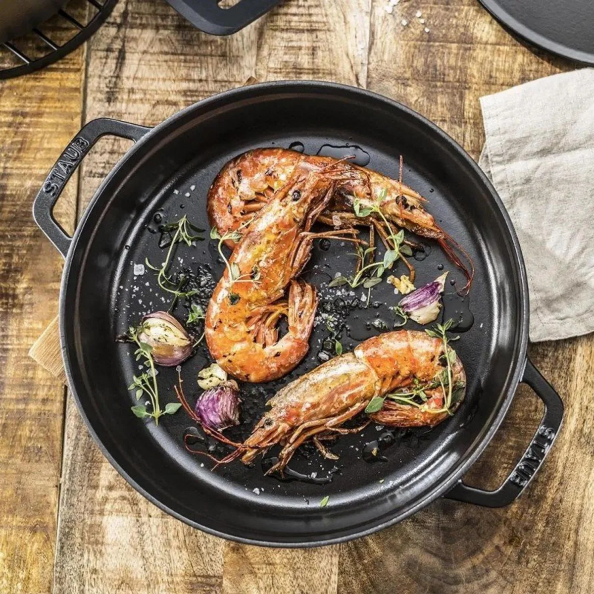 Staub gietijzer braadpan/paellapan met 26cm - Afbeelding 2