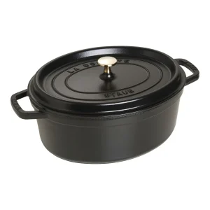 Staub La Cocotte stoofpot ovaal 31cm zwart
